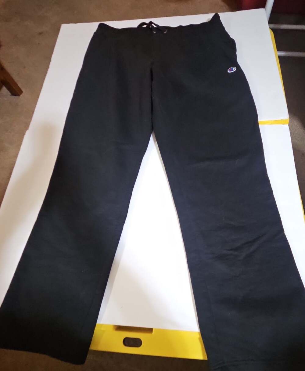 Champion Powerblend Open-Bottom Sweatpants Size 2XL Black